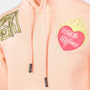 Floral Square Sweatshirt Pale Orange