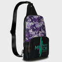 Face Mob Sling Bag Black/Purple